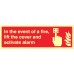 In the event of a Fire - Lift the Cover and Activate Alarm