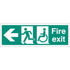 Disabled Fire Exit - Arrow Left