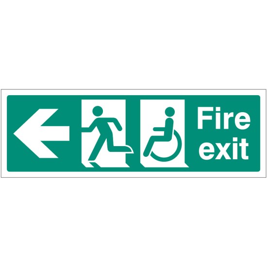 Disabled Fire Exit - Arrow Left