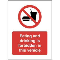 Eating and Drinking is forbidden in this Vehicle