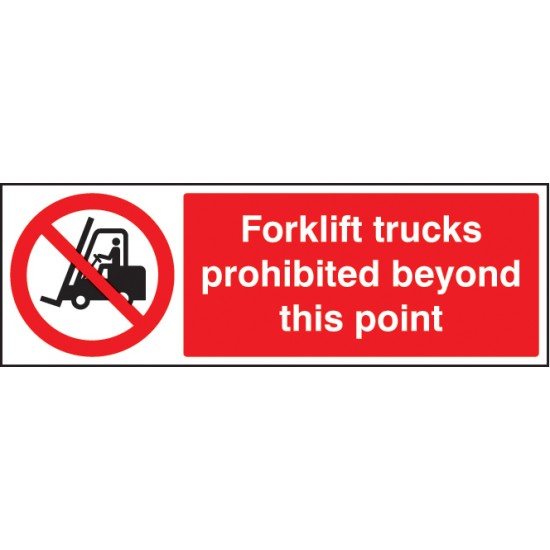 Forklift Trucks Prohibited Beyond this Point