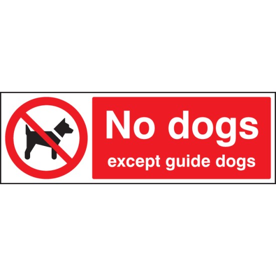 No Dogs Except Guide Dogs