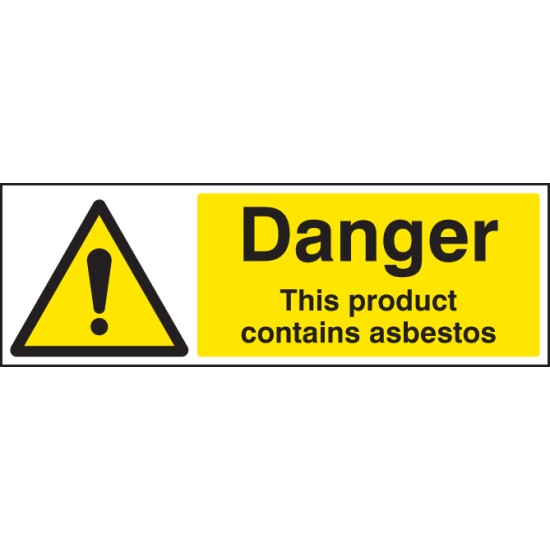 Danger - Product Contains Asbestos