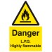 Danger - LPG Highly Flammable