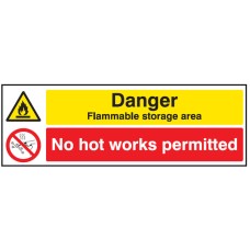 Danger - Flammable Storage Area - No Hot Works Permitted