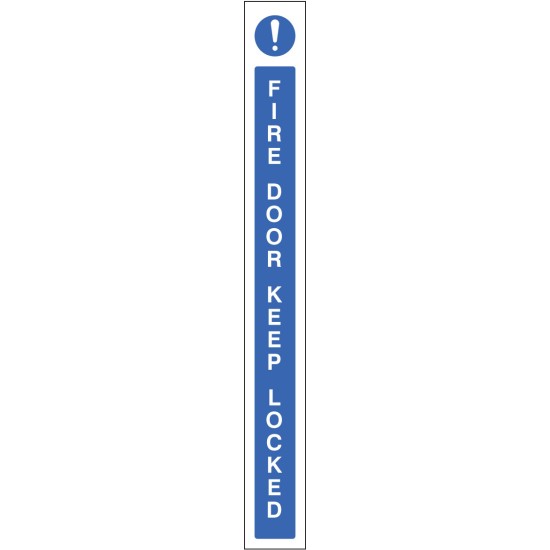 Fire Door Keep Locked - Door Edge Sign