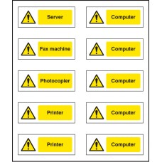 Office Labels (Various Machinery) (Sheet of 10)