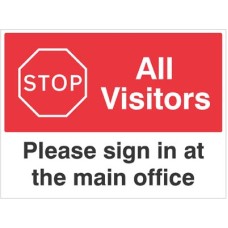 Stop - All Visitors - Please Sign in at the Main office