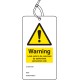 Warning - Lockout to be Removed Etc.. - Double Sided Safety Tag (Pack of 10)