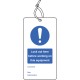 Lockout Tag - Lock Out Here Before Working On - 80 x 150mm (Pack of 10)