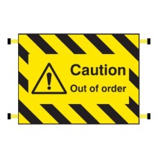 Door Screen Sign - Caution - Out of Order