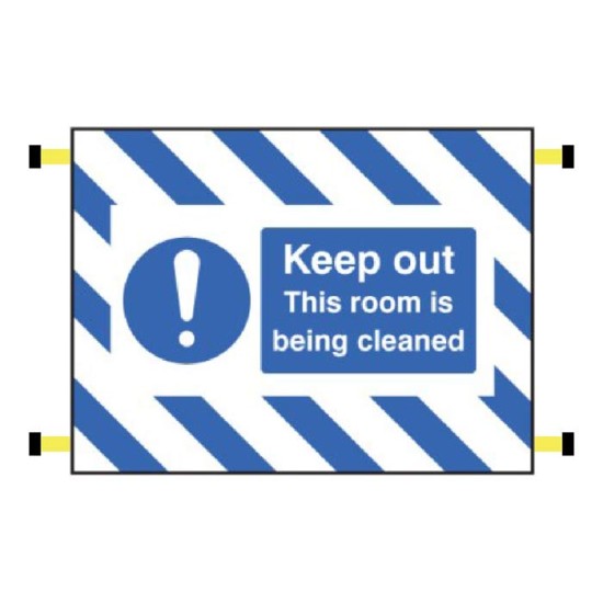 Door Screen Sign - Keep Out - This Room Is Being Cleaned