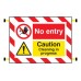 Door Screen Sign - No Entry Caution - Cleaning in Progress