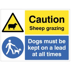 Warning - Sheep Grazing - Dogs must be Kept on a Lead