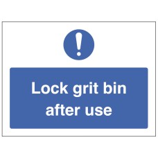 Lock Grit Bin after Use