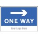 One Way - Arrow Right - Add a Logo - Site Saver