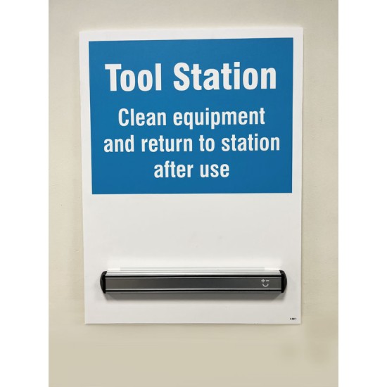 Tool Station Shadow Board with 360mm Magnetic Rail