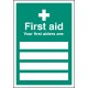 First Aiders Are - Adapt-a-Sign (Space for 4)