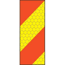 ECE70 Vehicle Marking Plate - Left Hand Vertical Chevron