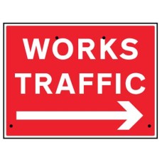 Re-Flex Sign - Works Traffic Arrow Right