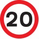 20mph - Class RA1 - Temporary