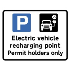 Electric Vehicle Recharging Point - Permit Holders Only - Class R2 - Permanent