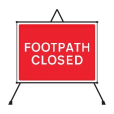 Footpath Closed Reflective Fold Up Sign