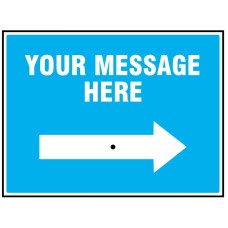 Your Message Here - Reflex Sign with Reversible Arrow