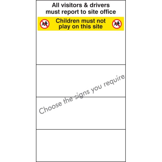 Custom Site Safety Board - Select 4 Safety Messages