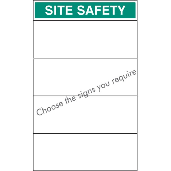 Custom Site Safety Board - Select 4 Signs