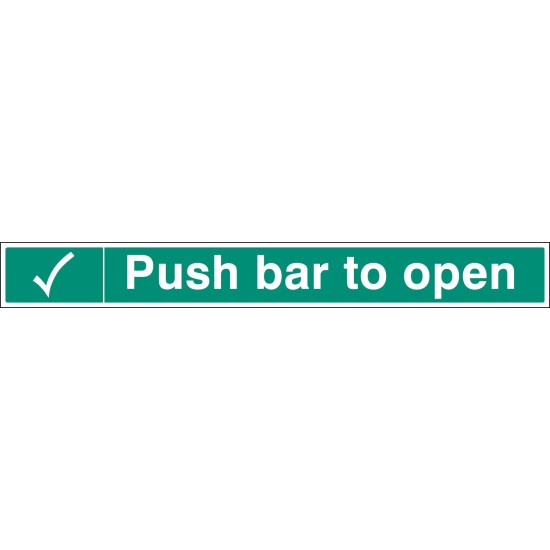 Push Bar to Open - Label