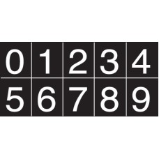 White Cut Out Numbers