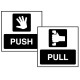 Pull / Push - Double Sided Window Sticker