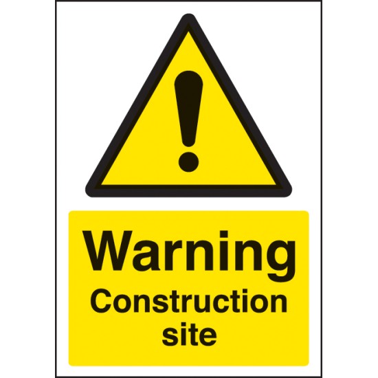 A4 Warning - Construction Site