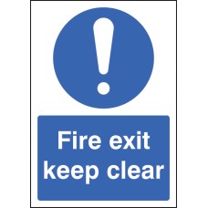 A4 - Fire Exit Keep Clear