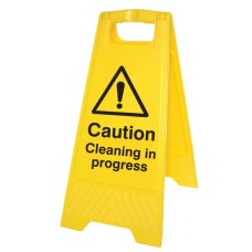 Caution - Cleaning in Progress - Self Standing Floor Sign