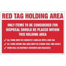 Red Tag Holding Area Items for Disposal