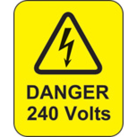 Danger - 240 Volts Labels