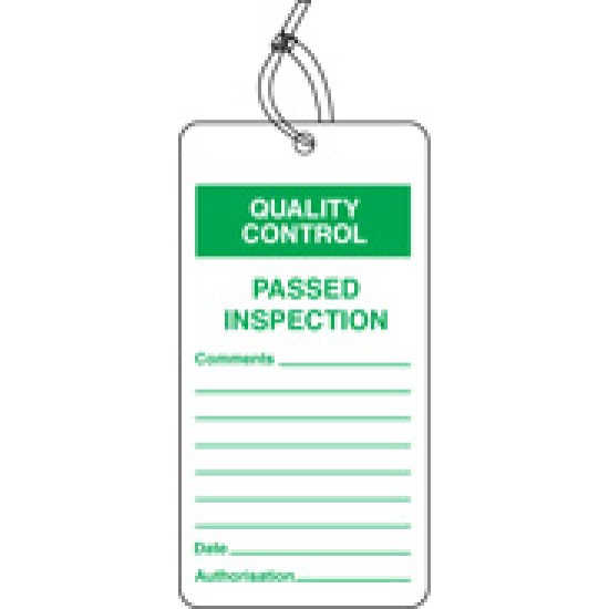 Quality Control Tag - Passed Inspection (Pack of 10)