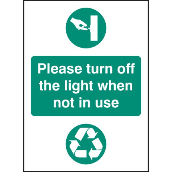 Please Turn Off Light When Not in Use