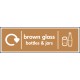 Brown Glass Bottles & Jars - WRAP Recycling Sign