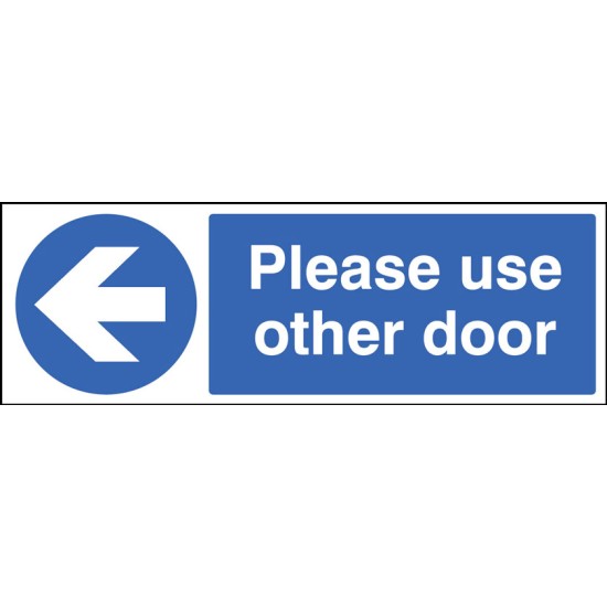 Please Use Other Door - Arrow Left