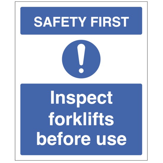 Safety First - Inspect Forklifts before use