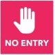 No Entry - Red Floor Graphic