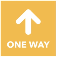 One Way - Arrow Up - Orange Floor Graphic