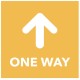 One Way - Arrow Up - Orange Floor Graphic