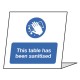 This Table has been Sanitised - Single Sided Table Card (Pack of 5)